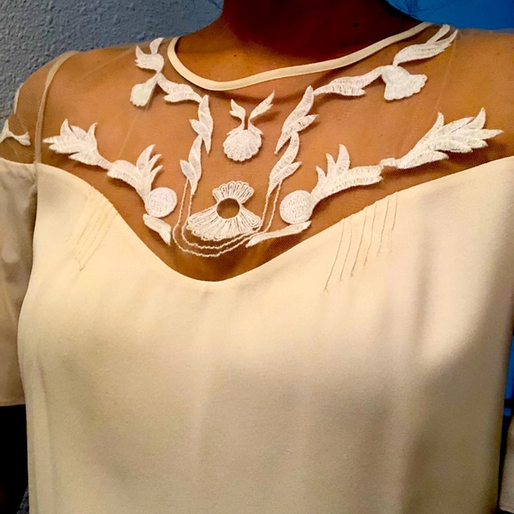 Temperley London Tops - Temperley London Embroidered Silk Blouse